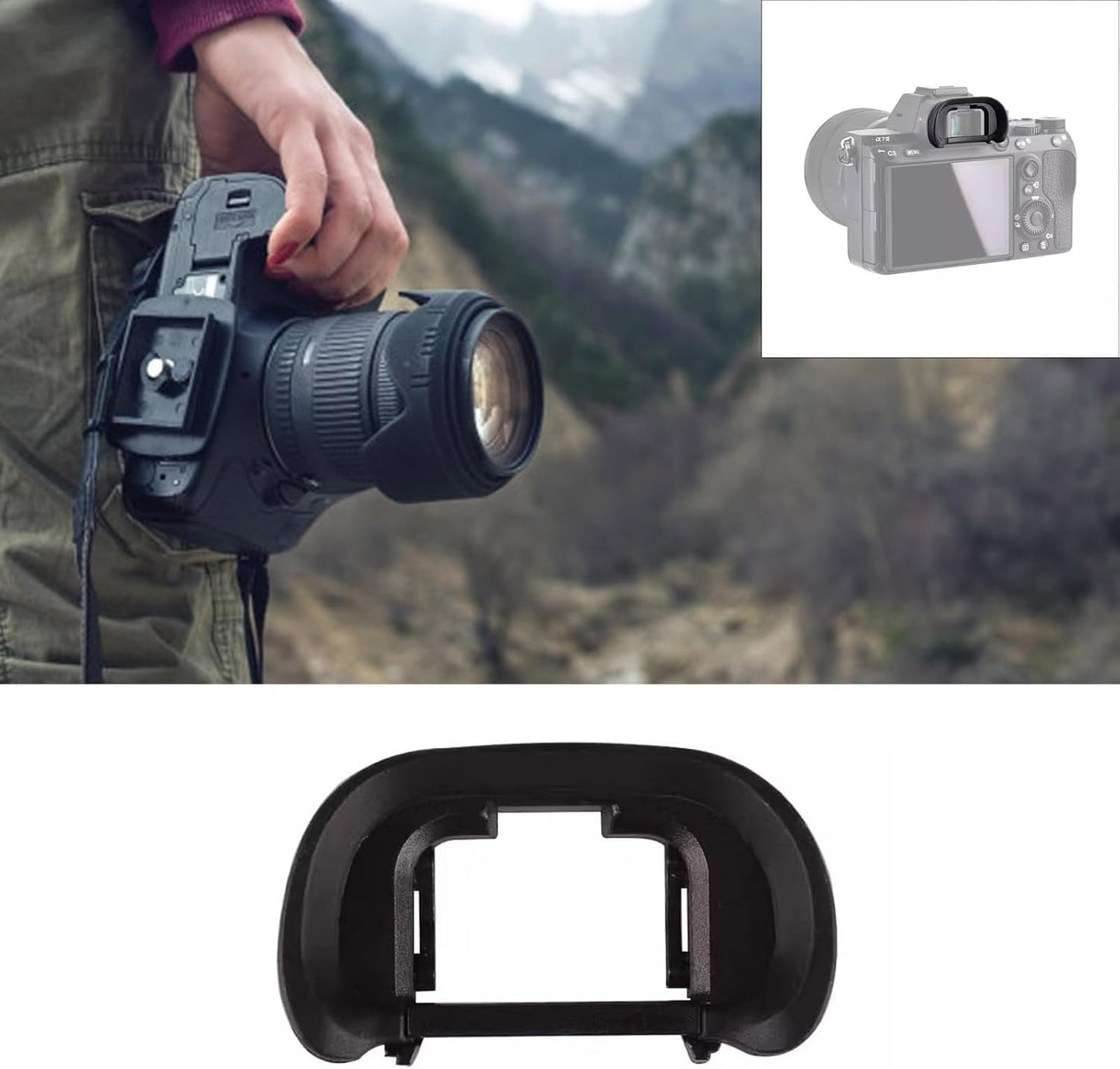 CHENZILIN EP18 Silicone Eyepiece for Cameras Protects Viewfinder from Dusts and Scratches