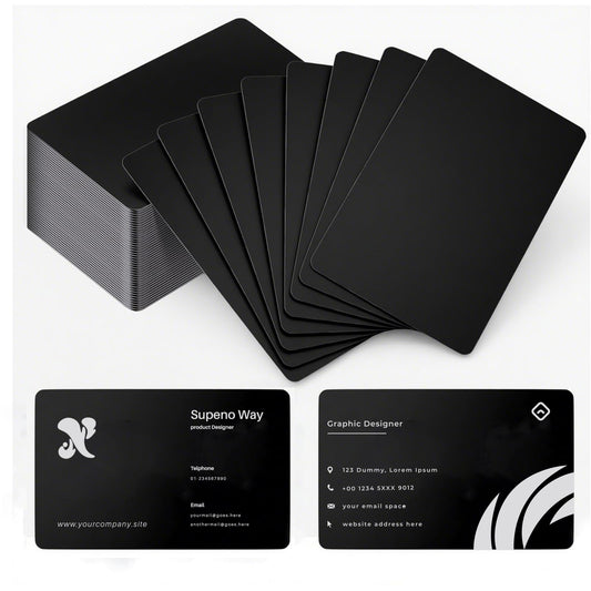 0.8mm Blanks Metal Business Card for Laser Engraving, Premium Aluminum Sheet Multipurpose DIY Gift Metal Cards Black 86 X 54 mm, 26pcs (26)