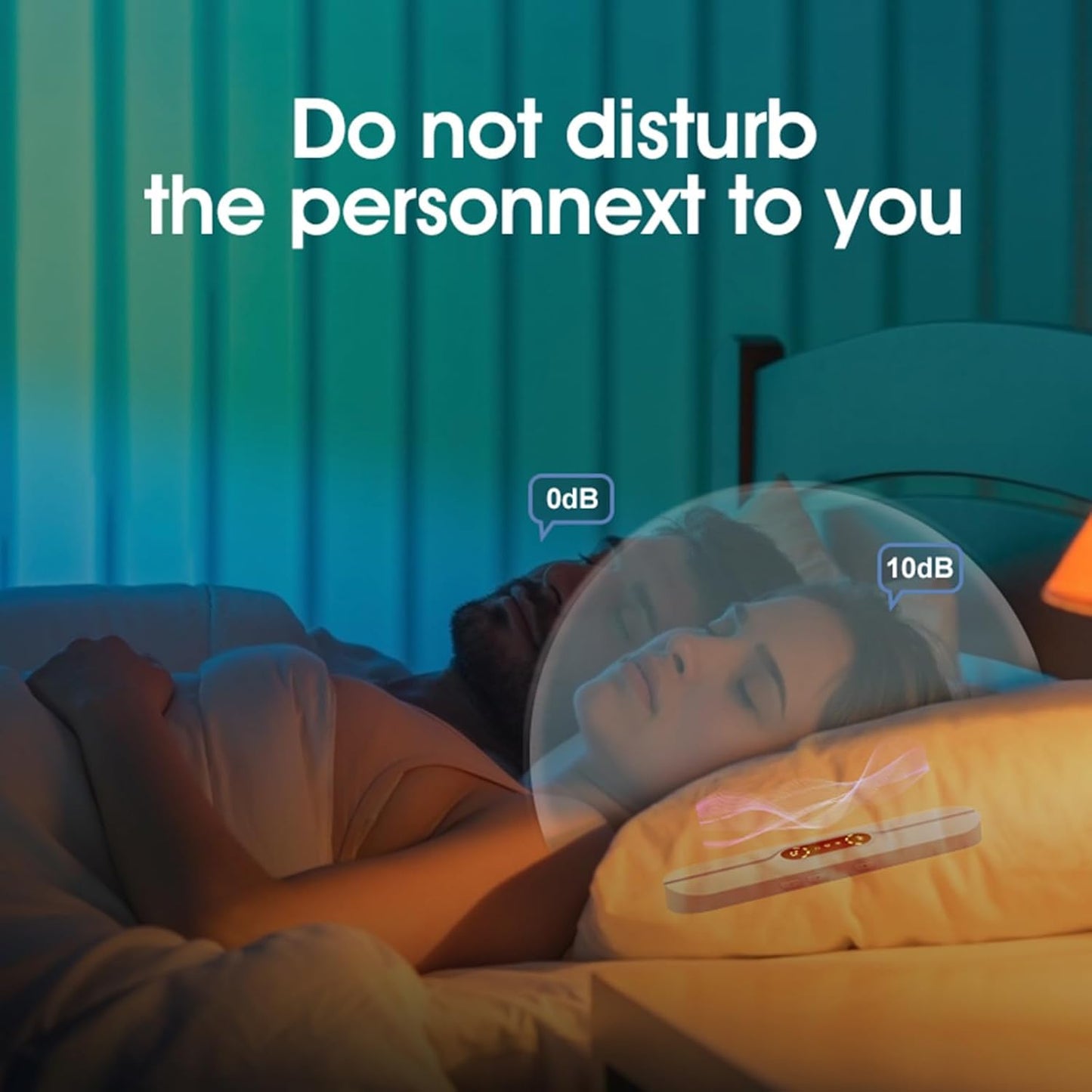 borotess 10 Pillow Speaker for Sleeping, Mini Bone Conduction Bluetooth Under Pillow Speaker with Soothing Sounds