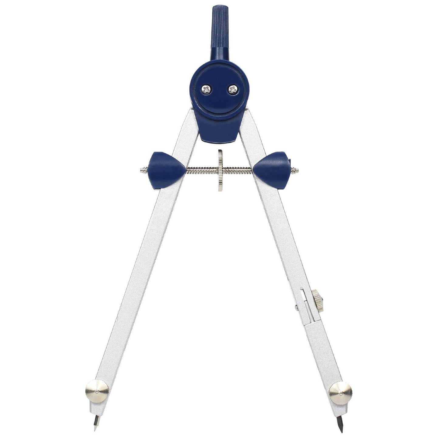 UNJOO Drawing 9Pc Geometry Set Metal Compass, Geometry Precision Tool for Student, Circle Drawing Tool and Architecture, Drafting Kits for Engineer with Shatterproof Storage Box (Blue)