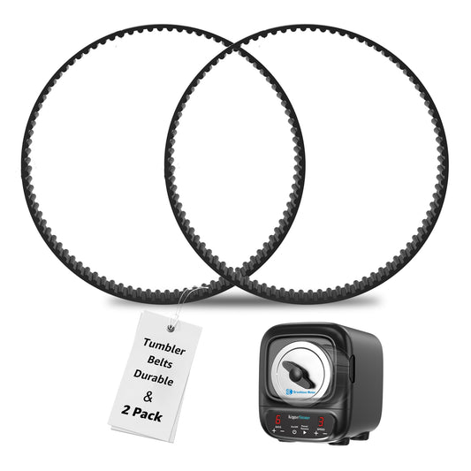 KomeStone K2 Elite Rock Tumbler Belt – Strong & Durable Nylon Replacement Belt with Free 1-Year Support, 2 Pcs