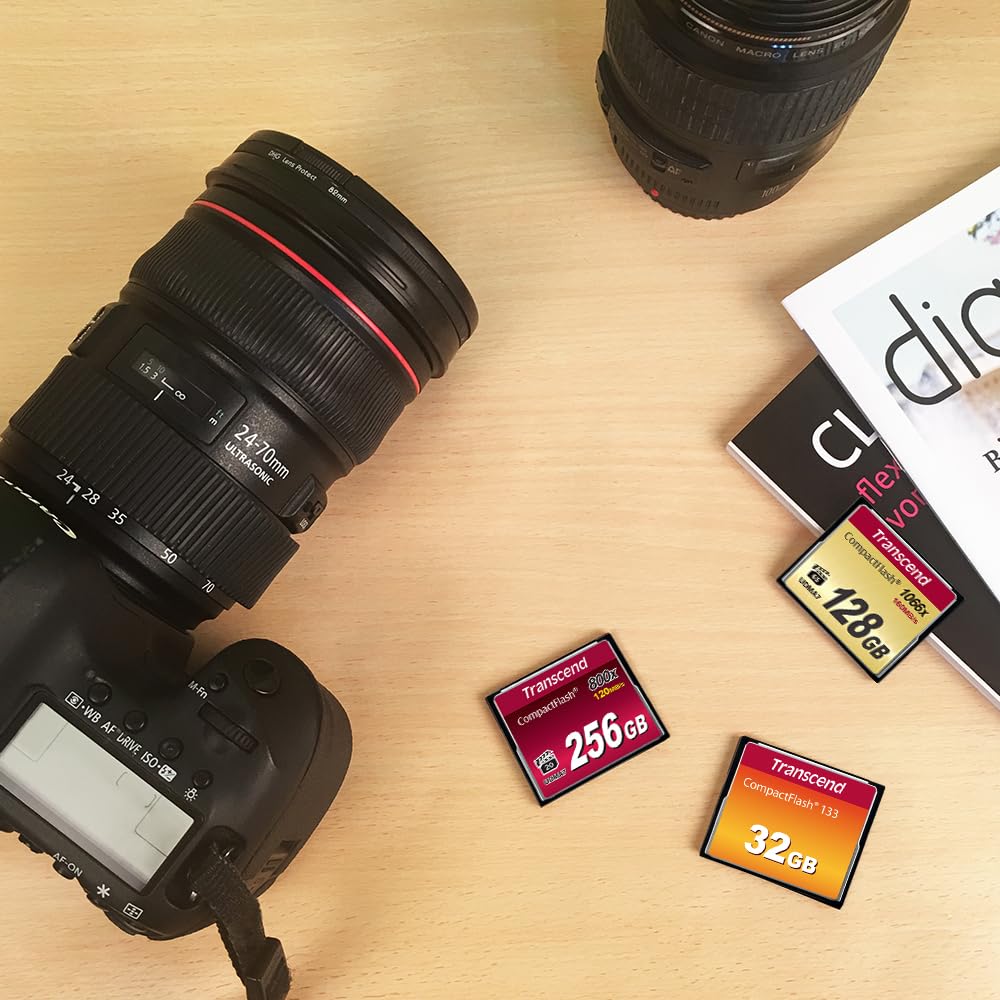 Transcend CF133 4GB, 30MB/s, MLC 4 TS4GCF133 CompactFlash Memory Card Up to DSLRs Camera Card, NAND Flash, ECC, Support
