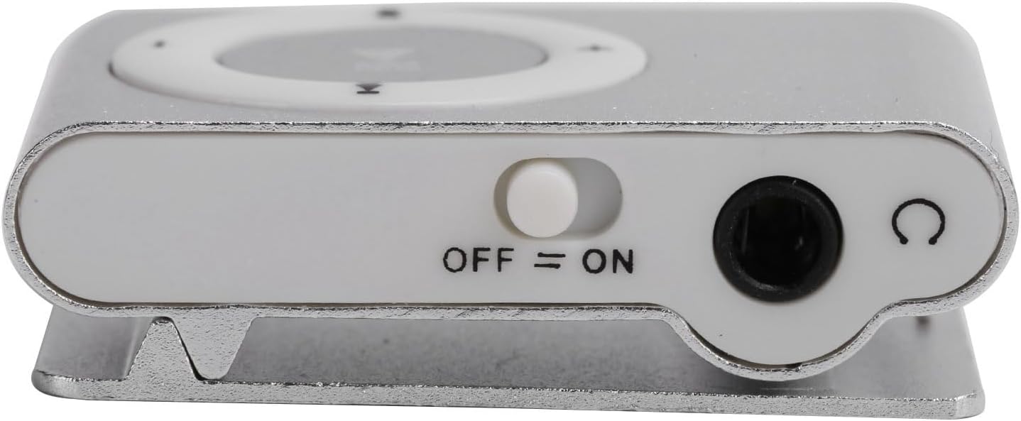 Yosoo Health Gear MP3 8GB Mini Player Portable Digital Music Player Silver, Back-Clip Wearable Sports Music Player