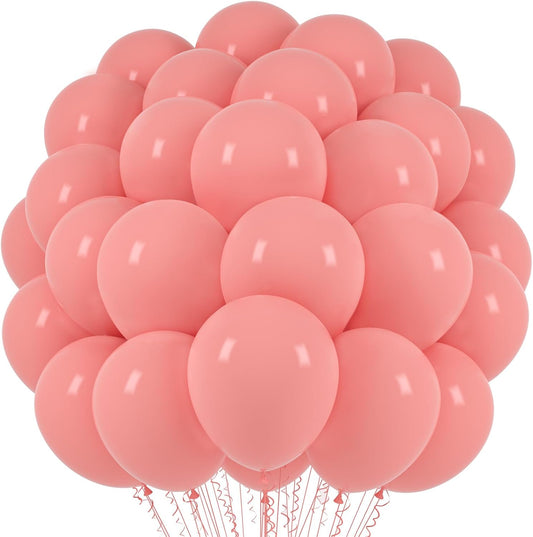 Voircoloria Retro Pink Balloons - 12-Inch Blush Pink Latex Balloons | 66-Pack for Parties & Celebrations