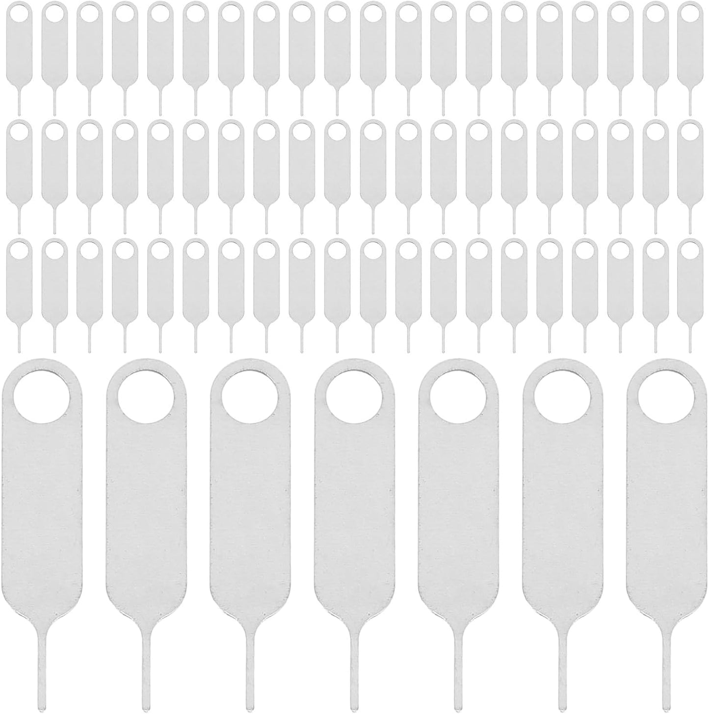 500pcs Healifty Stainless Steel Sim Ejector Pin and Card Removal Tool for Smartphones, Universal Mobile Phone Sim Card