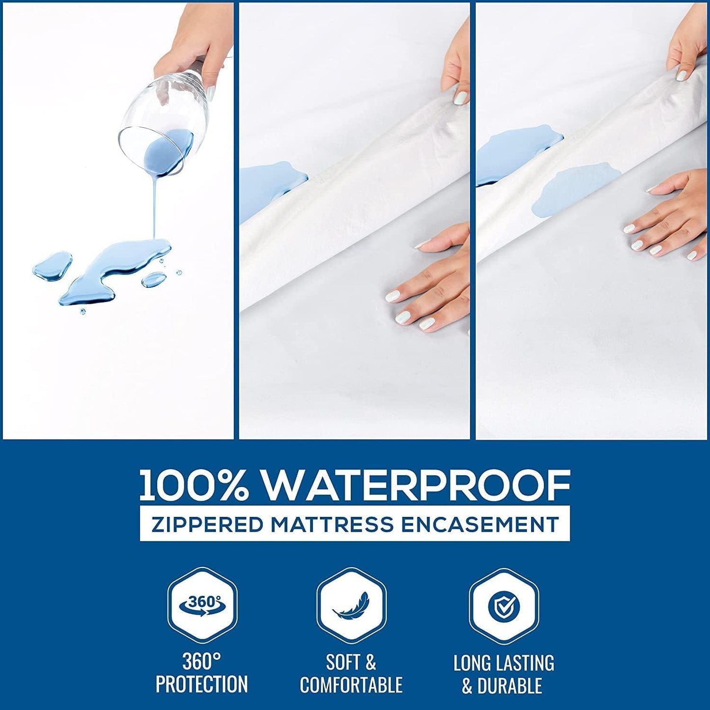Utopia Bedding King Size Mattress Protector - 100% Waterproof & Bed Bug Proof Encasement (Pack of 2)