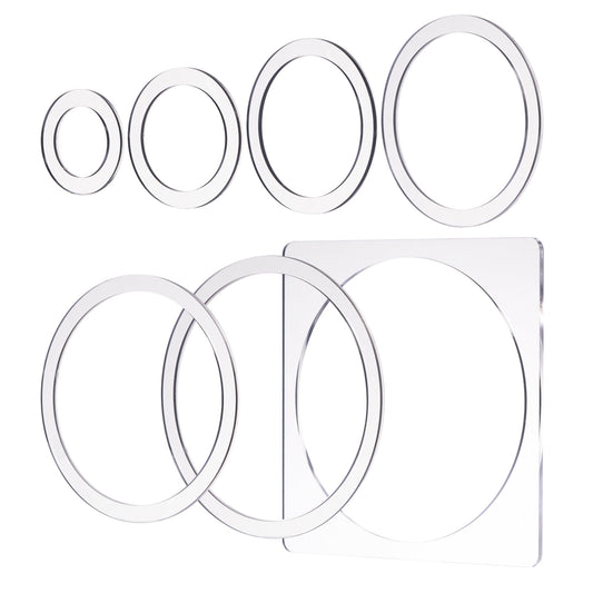 HERMIT TOOLS Pack of 7 Big Circle Inlay Template |Router and Decorative Templates for Woodworking -2