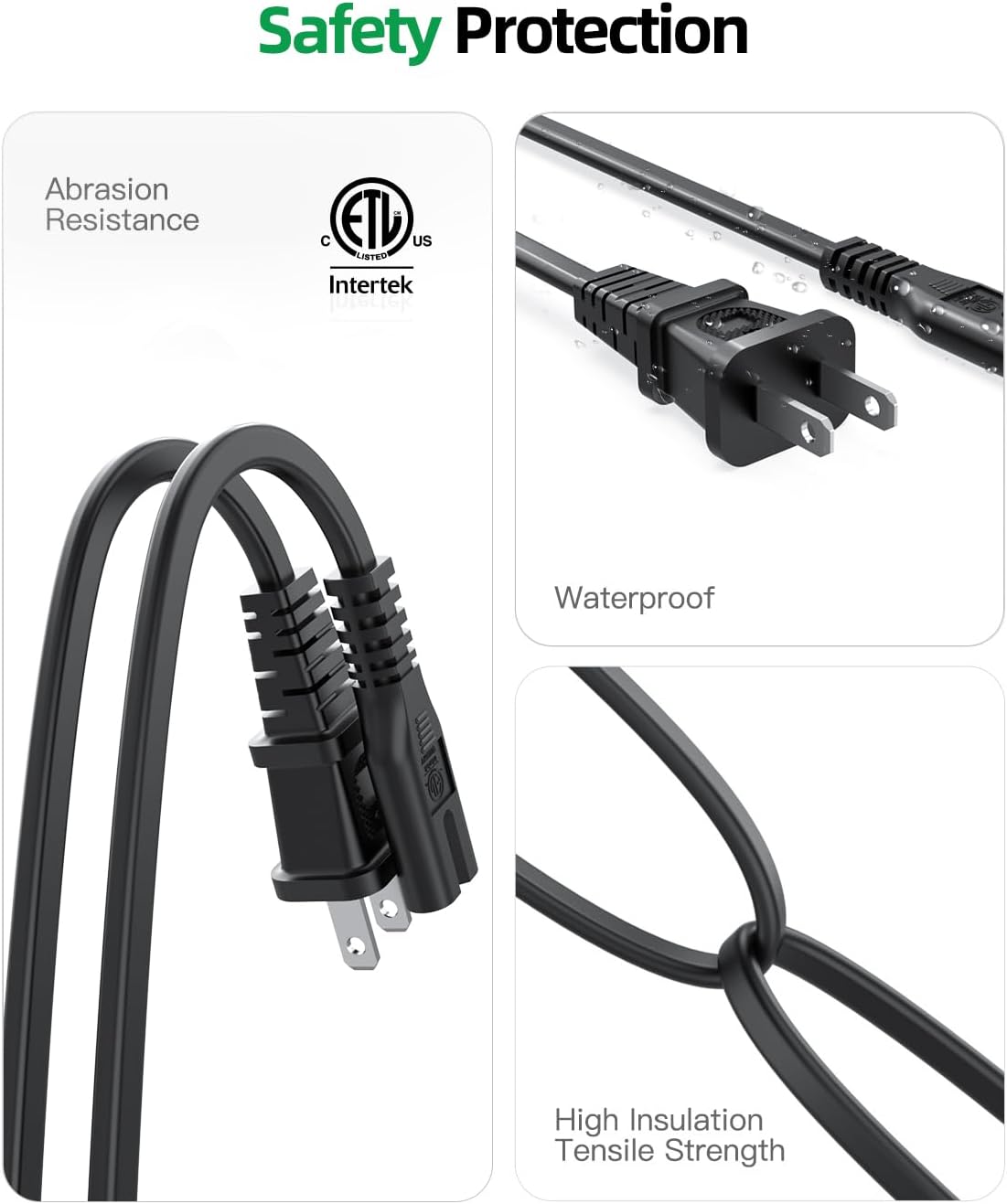 Superer HI-04 4500L 3600 DP36, T22, Projector Power Cord Replacement, Compatible with DR. J Professional Mini
