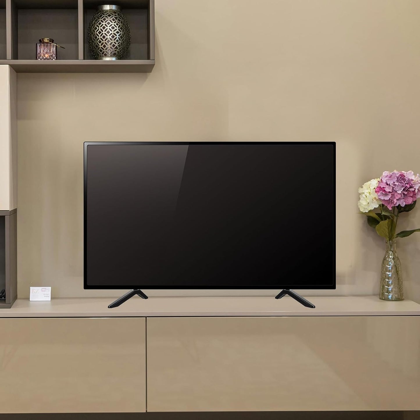 COOLHIYA Universal Tv Stand Mount with Tabletop Base Adjustable Height Tv Bracket for Living Room