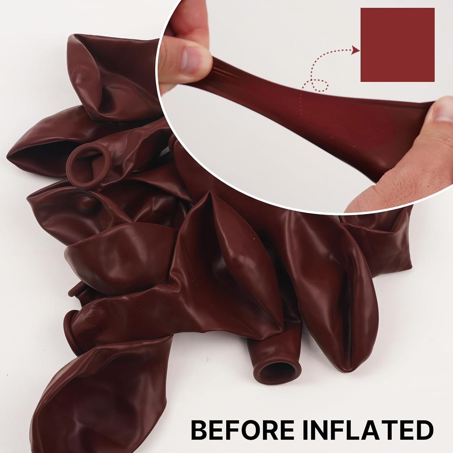 PartyWoo Burgundy Balloons - 100pcs Dark Red Balloon Arch Kit | 18", 12", 10", 5" Sizes for Celebrations