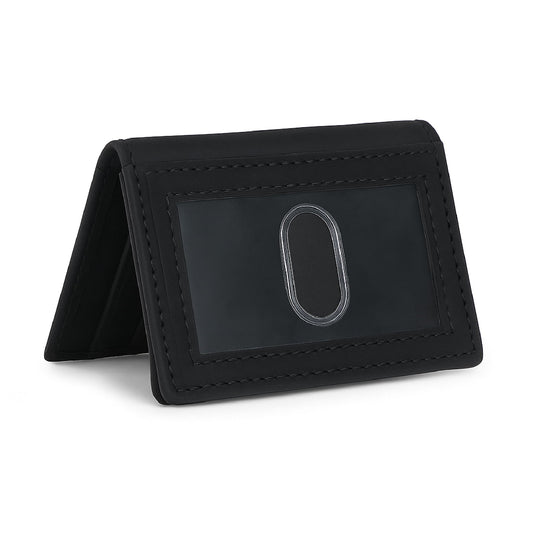 TheAntiq Premium Leather Card Wallet, RFID Blocking Expandable Business Card Case, Bifold Card Holder for Men and Women, Men's Purse, Wallet for Men (Business Card Wallet, Black)