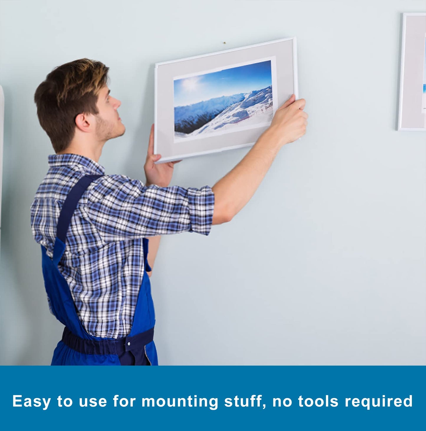 3M Double Sided Tape 2in X 9.85ft，Heavy Duty Removable Mounting Tape, Picture Hanging Adhesive Strips