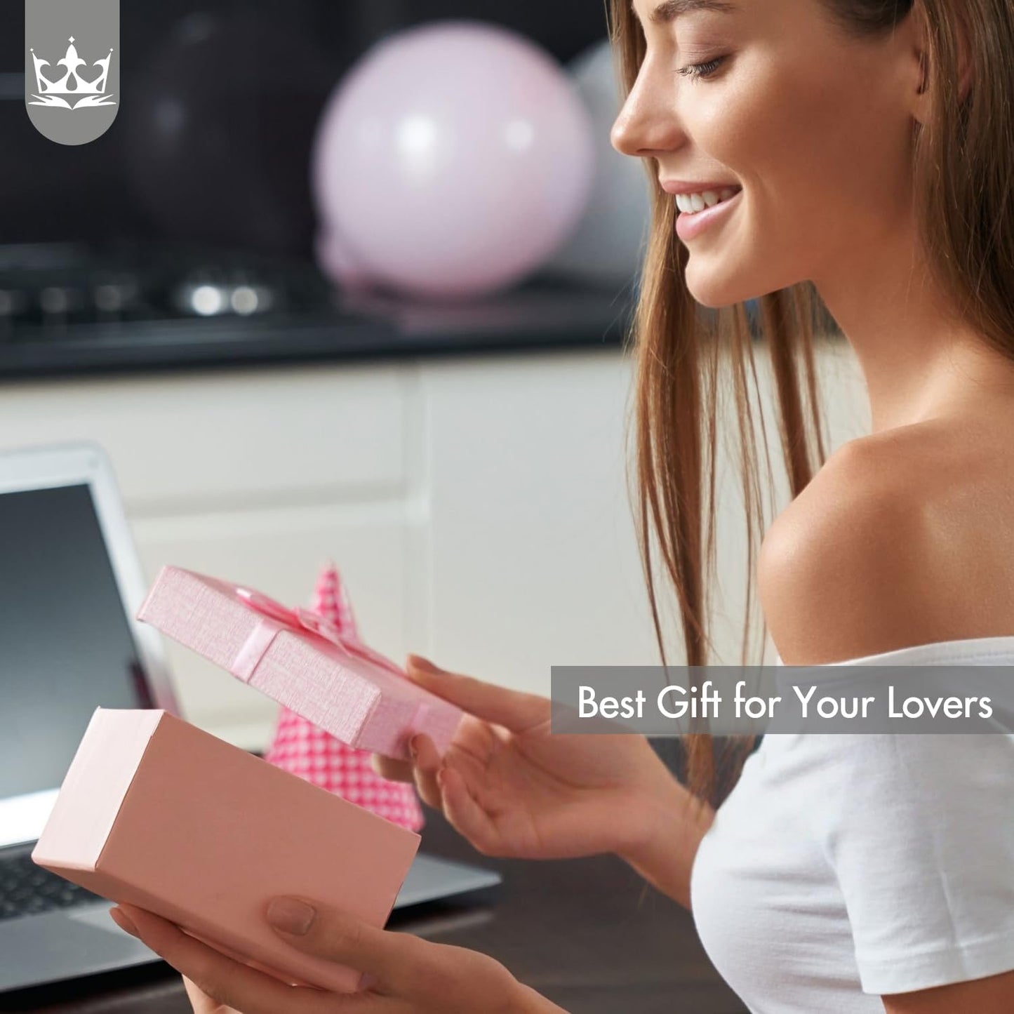 KQueenest French Press On Nails Extra Long Square - Chrome Ombre Press On Nails with Glue, Glitter Nude Brown Fake Nails Press ons Coffin, Reusable Glazed Soft Gel Glue on Nails for Women, 30 Pcs