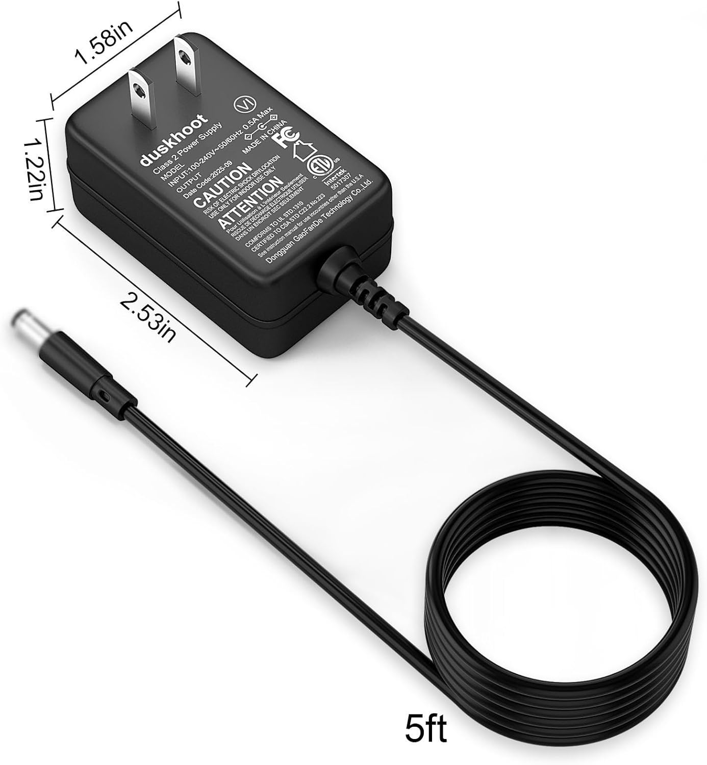 Duskhoot 53050 AC Adapter for Charging Lansinoh Electric Breast Pump Power Supply Mains PSU