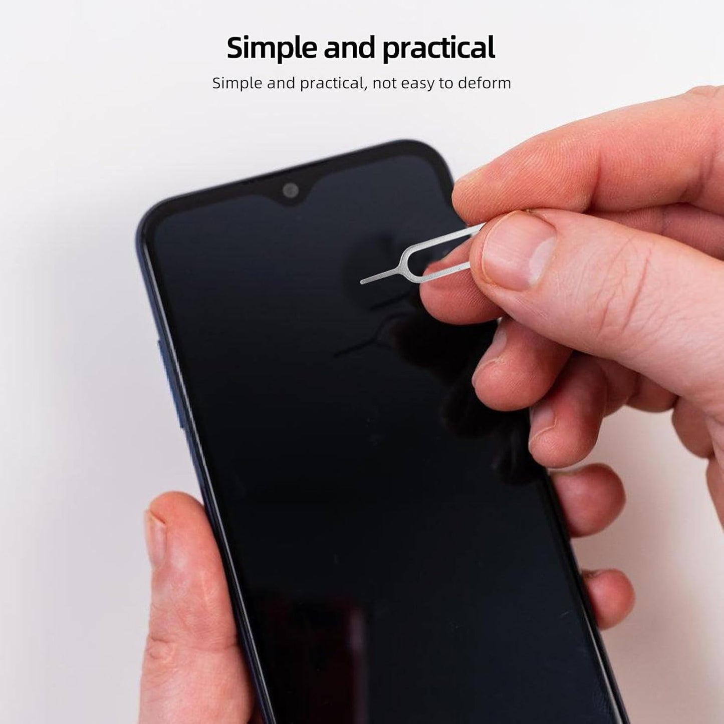 500pcs Operitacx Universal Sim Card Removal Tool Sim Tray Extraction Pins Needle Opener for Smartphones and Tablets