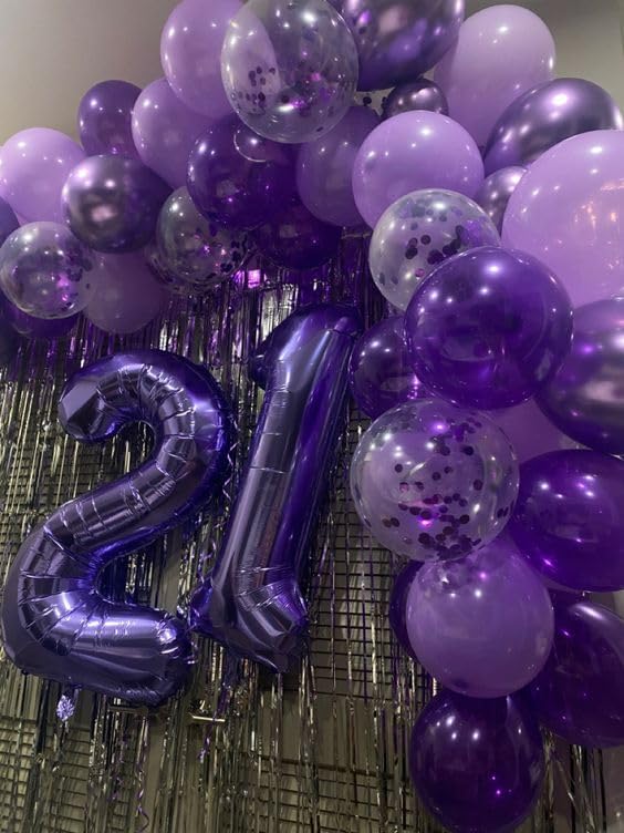 Purple Number 11 Balloon - 40 Inch 11th Birthday Decoration for Girls & Boys Party Supplies