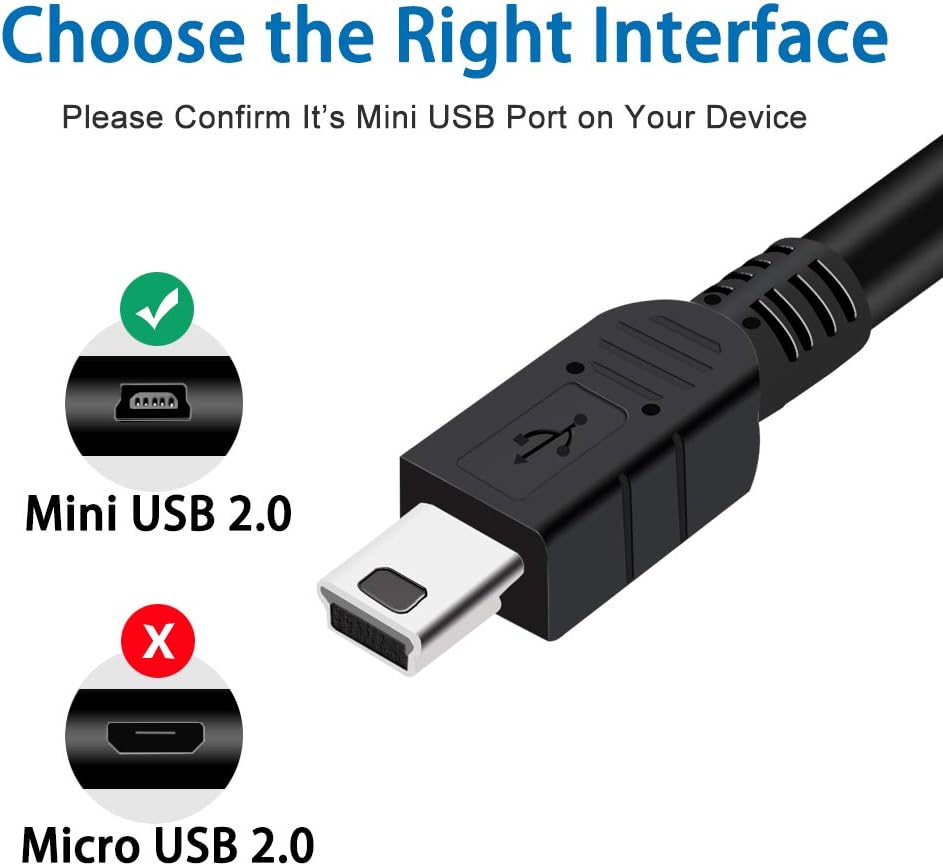 BestCH 2.0 PPS006 MP3 Mini USB Data Sync PC Cable Cord Lead Compatible with Fulljoin DAB/DAB Digital Radio Player
