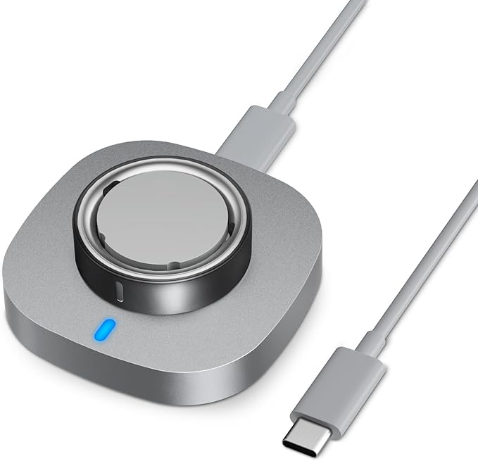 Compatible with Oura Ring Gen 4 Charger Size 6, Fast Charging Dock with USB-C Cable