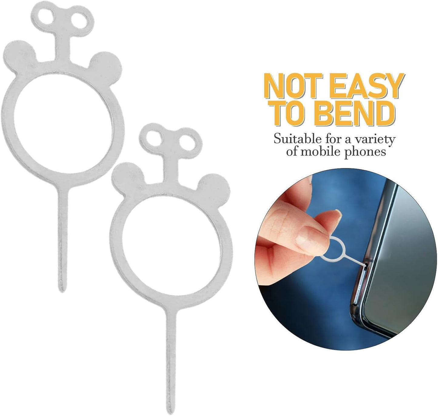400pcs Cabilock Sim Card Tray Ejector Pins Metal Sim Pin Remover Tool Universal Remover for Smartphones and Tablets