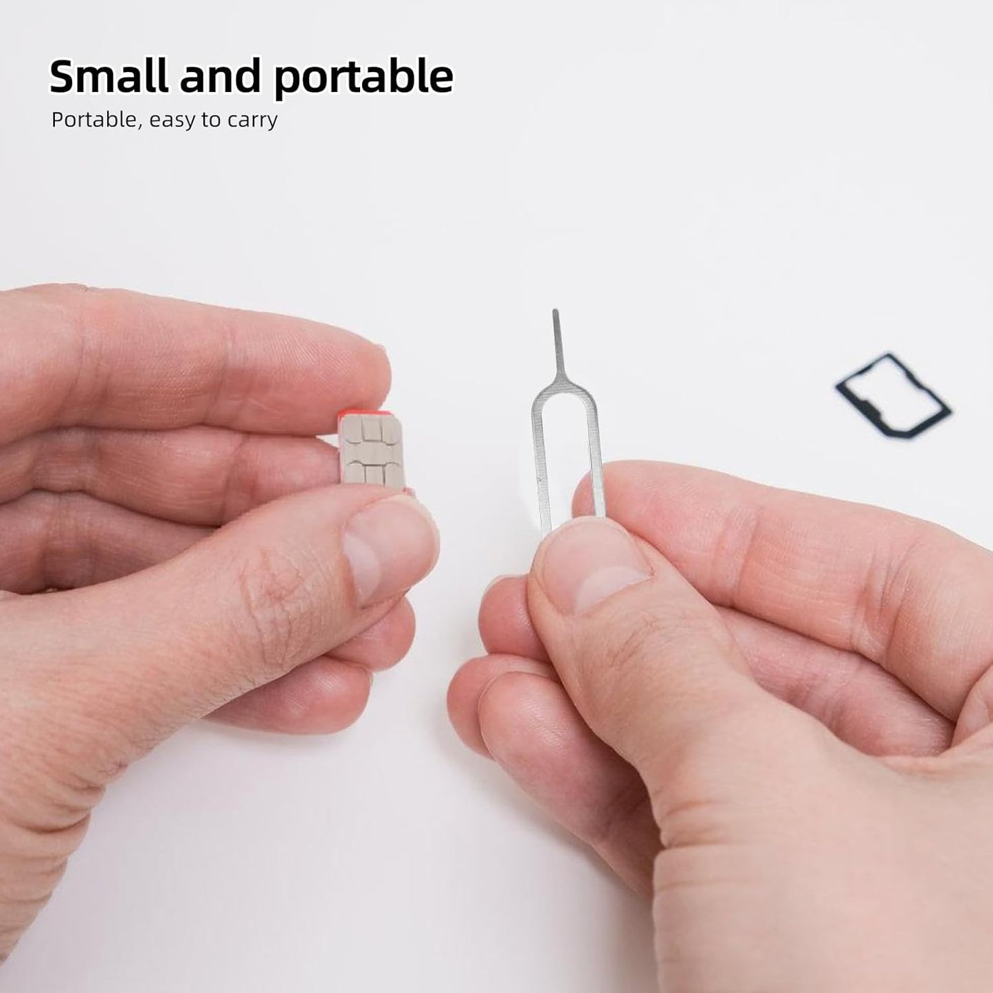 500pcs Uonlytech Universal Sim Card Removal Tool Pin Ejector for Phones and Tablets Silver Metal Extractor Needle