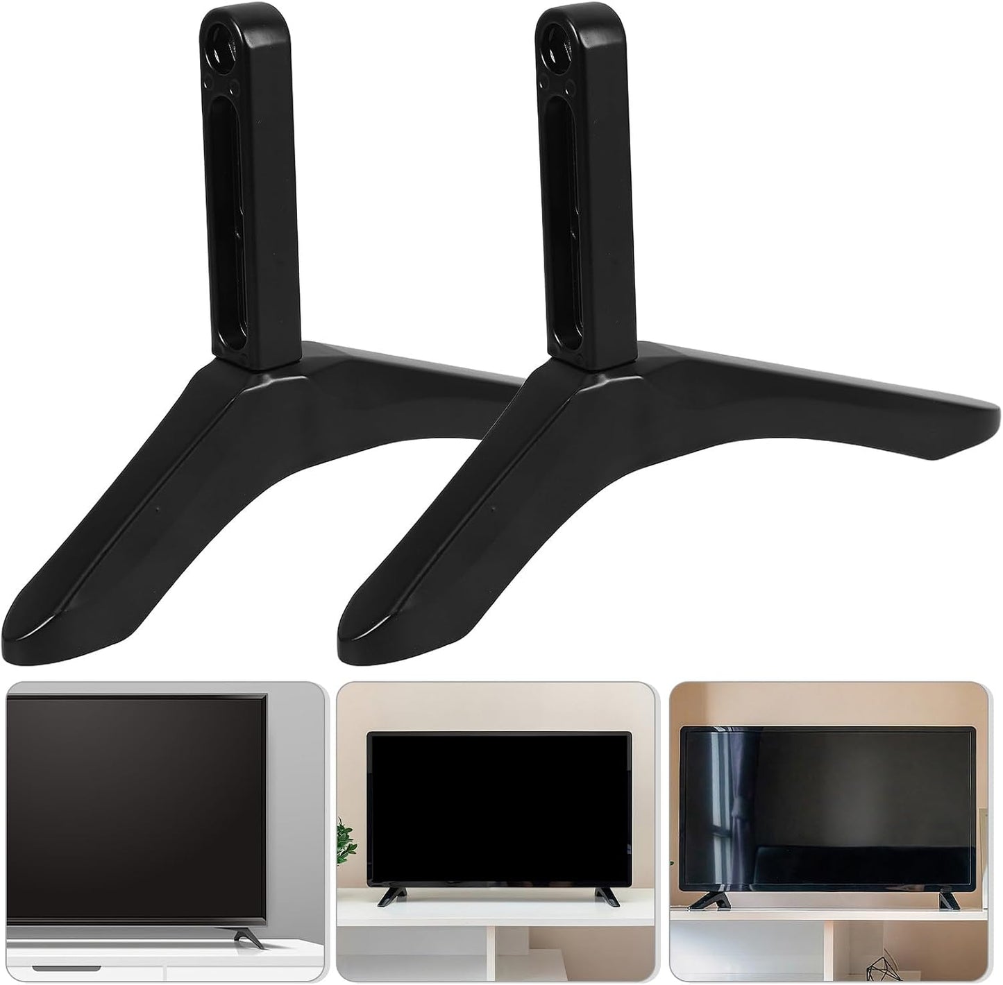 COHEALI Adjustable TV Stand Tabletop Base Bracket with Screws, Aluminum Alloy Desktop TV Mount Riser Stand for LCD LED