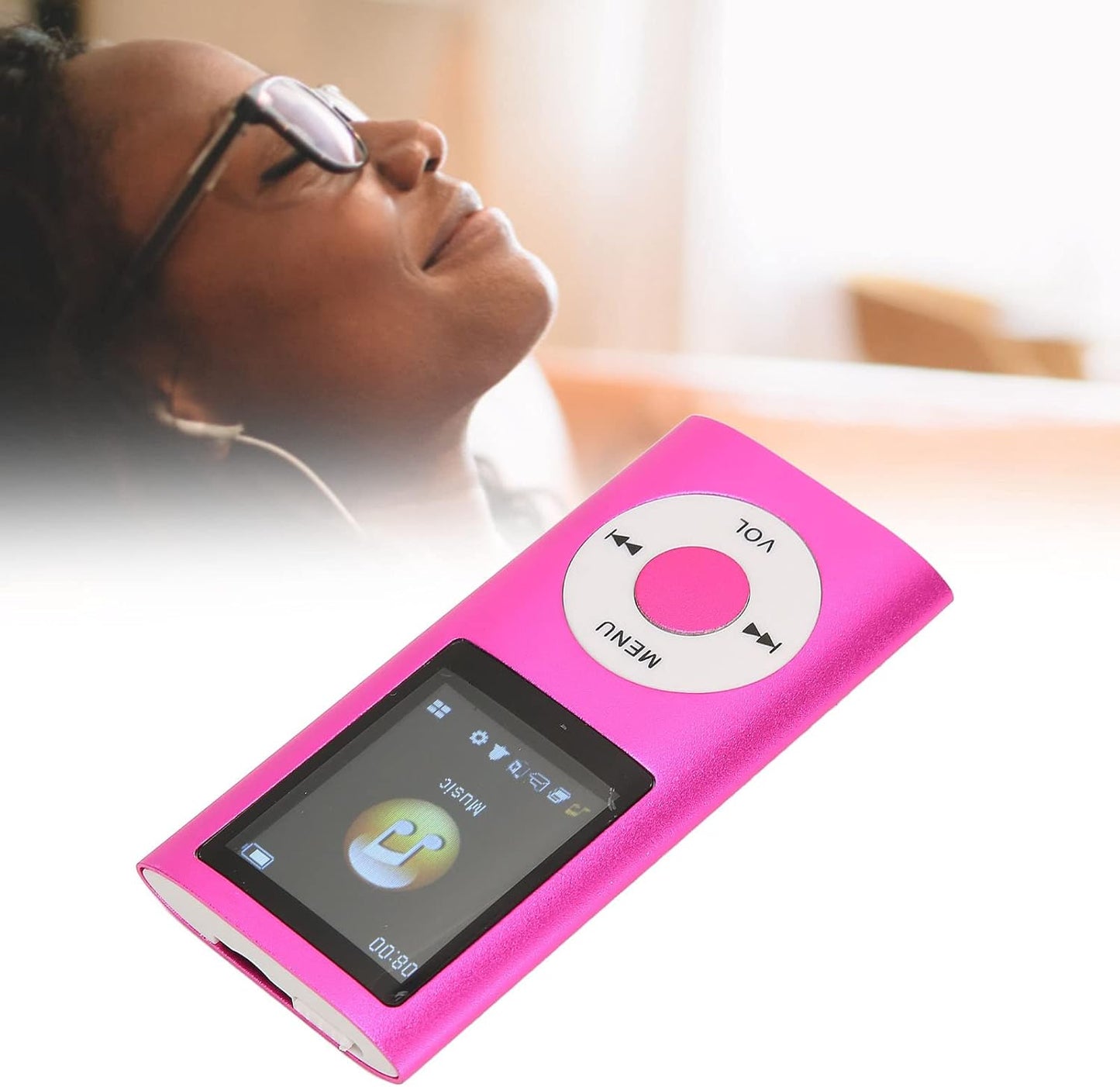 Zunate MP4 MP3 1.8 Inch MP3 MP4 Player, Player with LCD Screen, Portable Digital Lossless Player, Kids Students