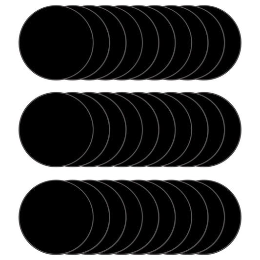DARENYI 30Pcs 4 inch Black Acrylic Discs Acrylic Circle Blanks, Round Acrylic Sheets Boards 0.04inch Thick Plexiglass Plastic Panels for DIY Craft, Sign, Paintings, Cake Decor