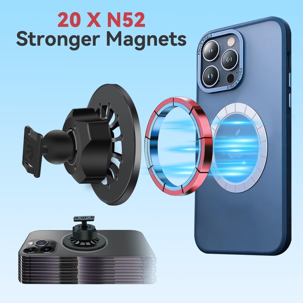 BEERTE 2022-2026 [20 17 16 15 14 13 fits for Magsafe Car Mount for Honda Civic Strong Magnets] Magnetic Phone Holder