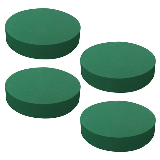 Pastlla 4 Pcs 10 Inch Floral Foam Blocks Large Dry and Wet Floral Foam for Diy Fresh Flowers, Artificial Flowers, Wedding Aisle Flowers Party Home Office Garden Decoration (Round)