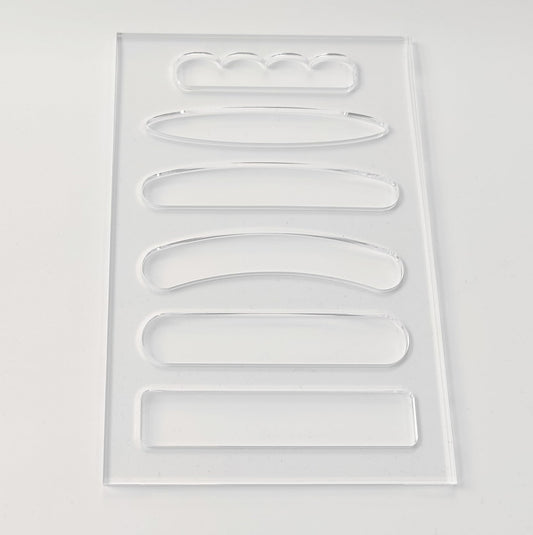 Kingria 6 in1 Board Handle Router Template for Woodworking 1/4'' Thick DIY Router Template Grab Handle Acrylic Inlay Template Decorative Guide, Transparent