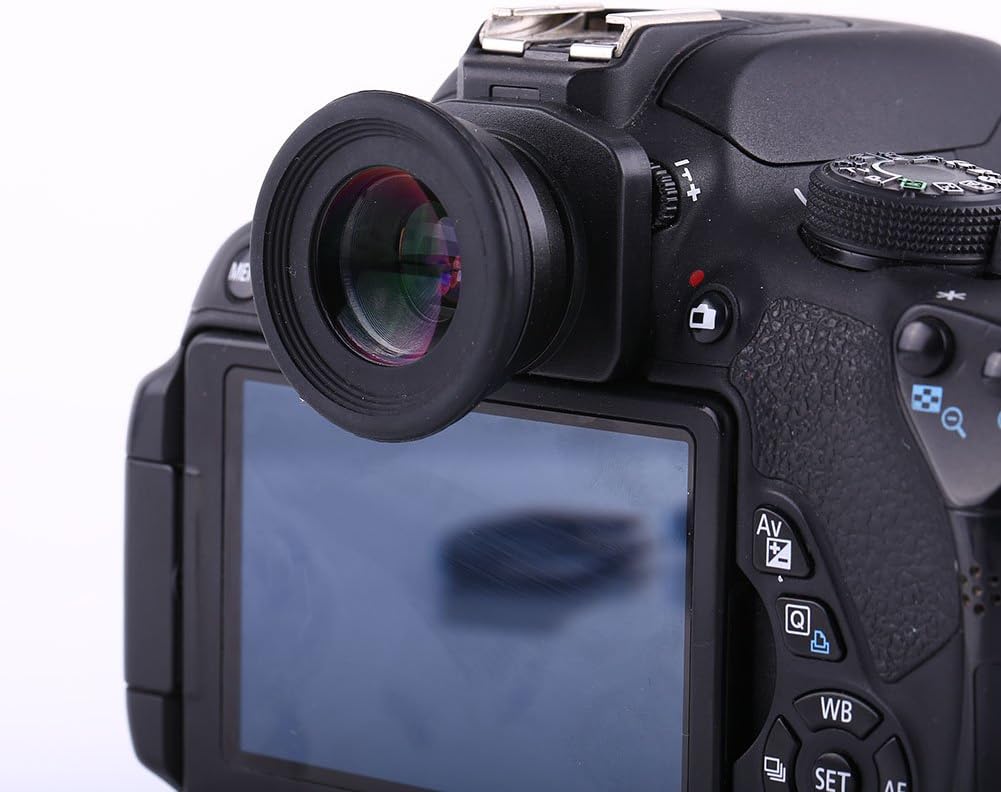 ZMellifluent 1.5X 6 15mm Fixed Focus Viewfinder Eyepiece Magnifier for DSLR Camera, Durable Eyecup with Mount Bases