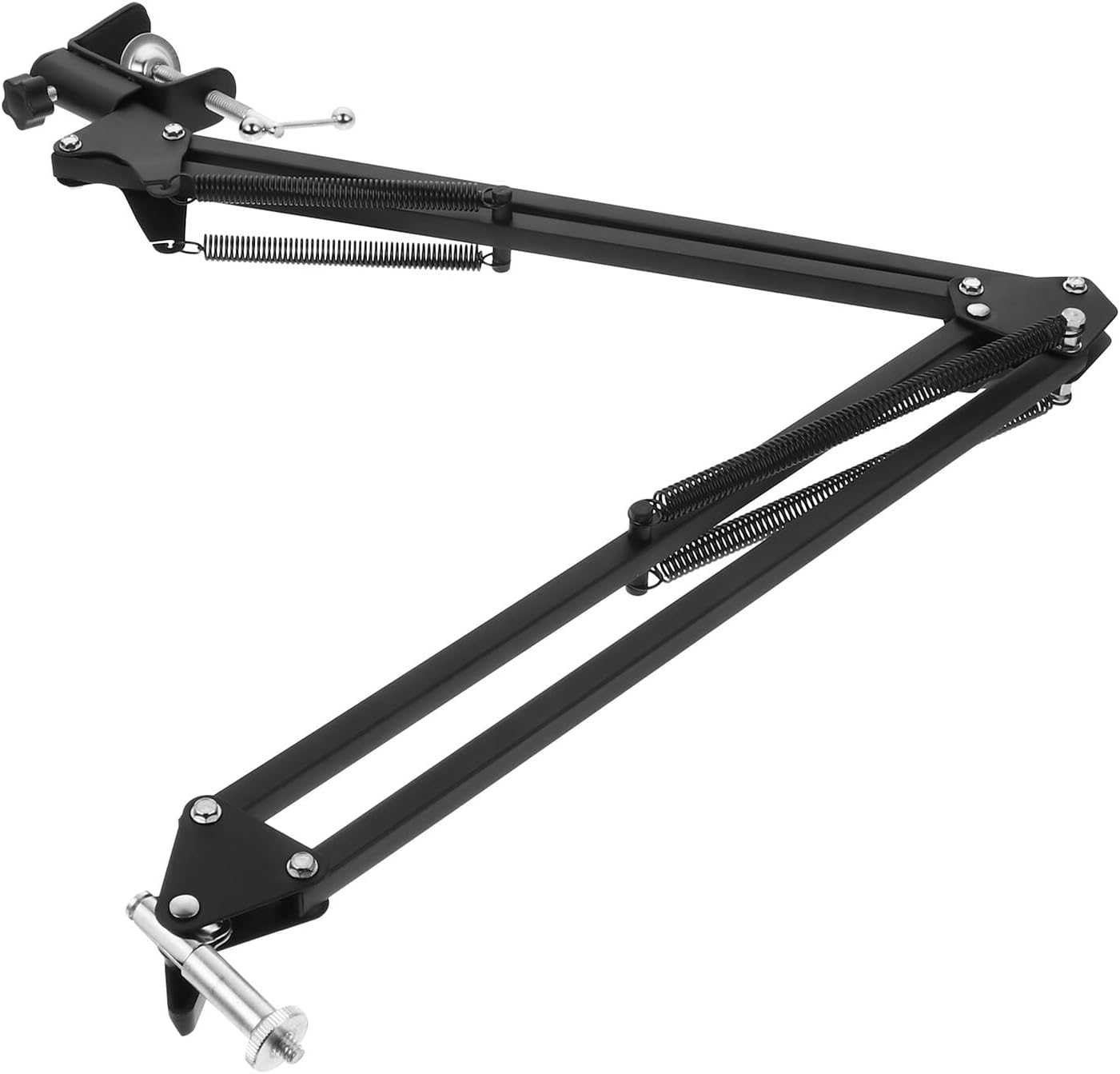 Lurrose 1/4 Metal Webcam Holder and Desktop Scissor Arm Stand with Screw Clamp, Adjustable Suspension Boom for USB