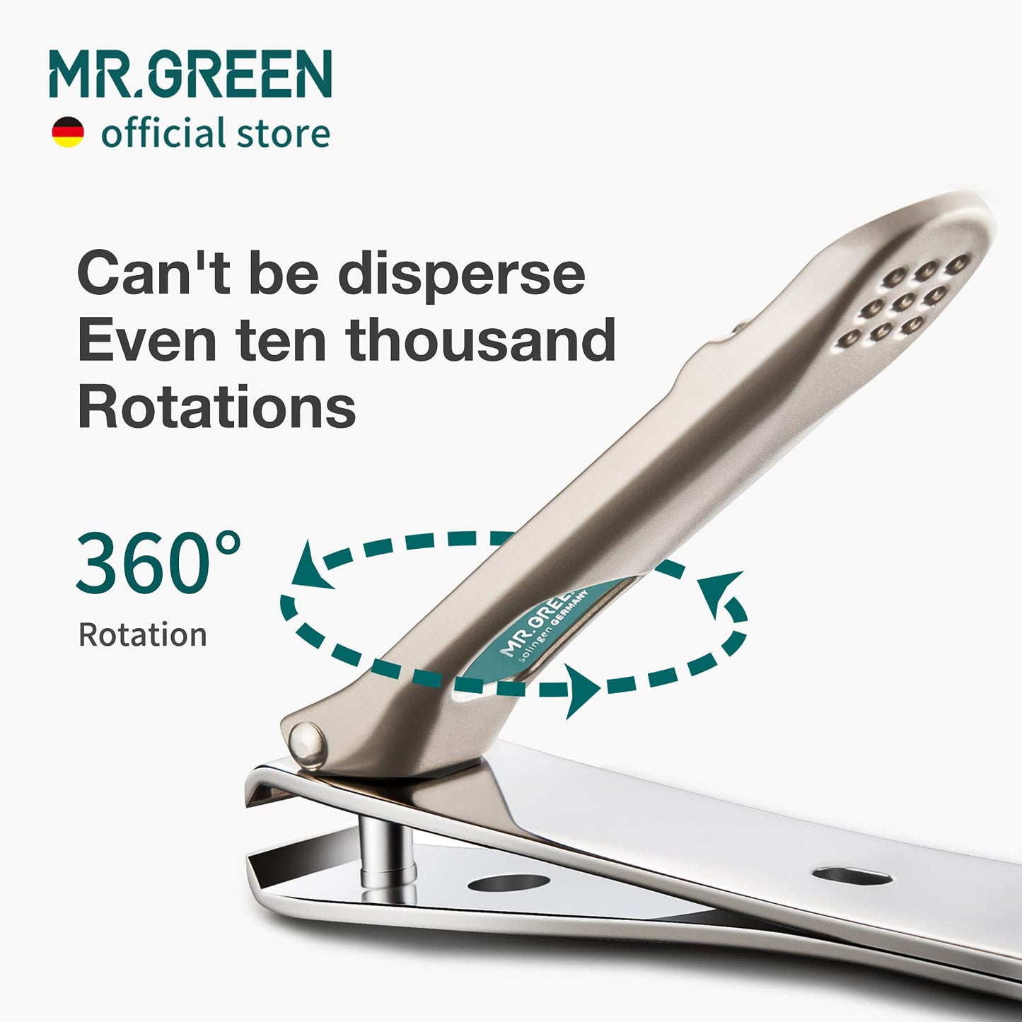 MR.GREEN Nail Clippers Curved Blades Fingernail Cutter Nippers Manicure Scissors Stainless Steel Pedicure Tools with Nail Flies (Medium-Blue+Glass File)