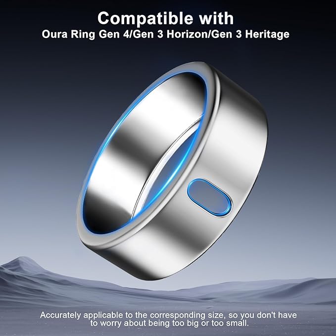 5 Pack Cover Compatible with Oura Ring Gen 4/Oura Ring Gen 3 Horizon/Heritage, Surport Charging with Cover on, Anti-Scratch TPU Protector for Oura Rings Accessories Women Men (Size 7)