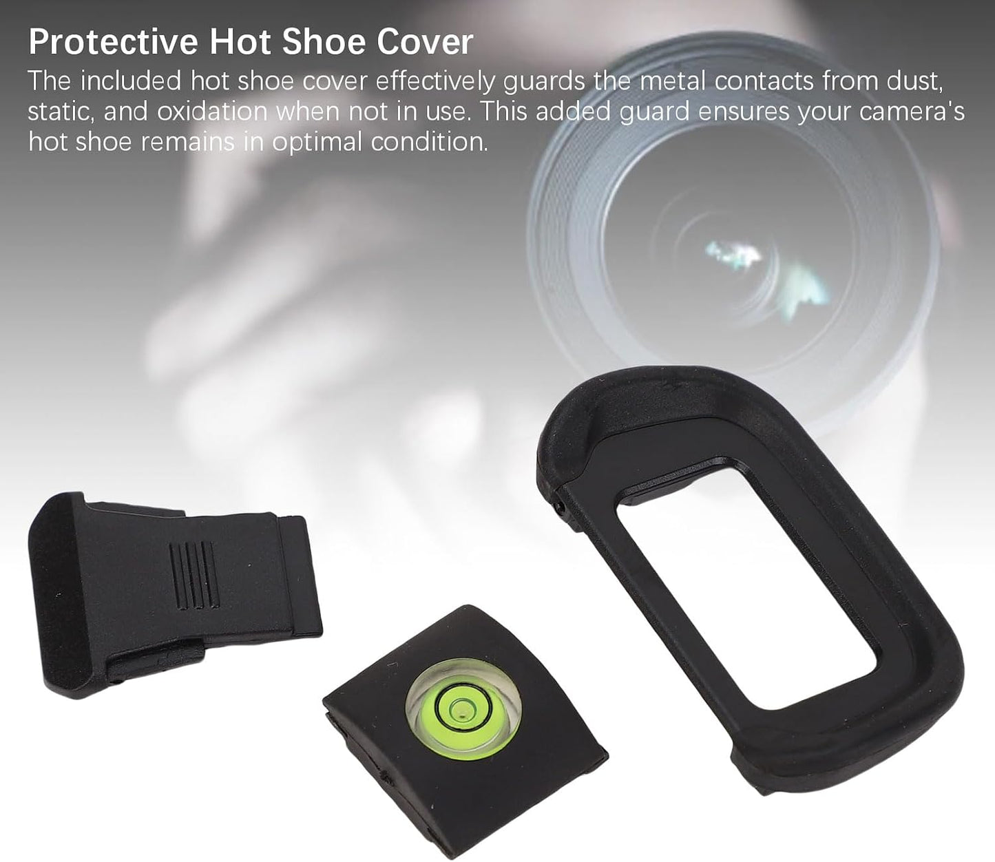 3-in-1 Set R10 Dpofirs Camera Viewfinder Eyecup, Hot Level & Protective Cover - Compatible with R & Mirrorless Cameras