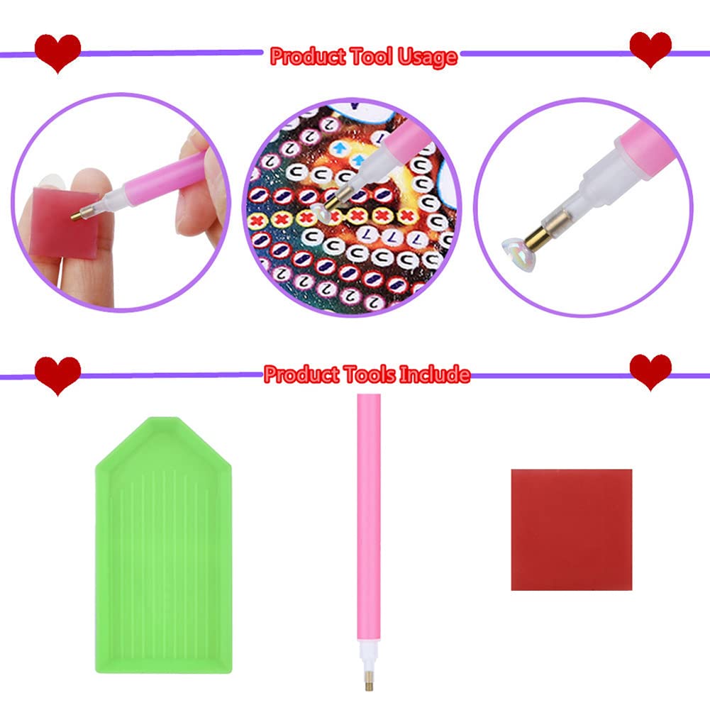 POETRYDRAW DIY Hanging Diamond Art Pendant Kit Christmas Cardinal Lamp, Special Crystal Diamonds Painting Ornament for Adults, 5D Diamond Art Suncatchers Double Sided Board Gem Painting Box Kit