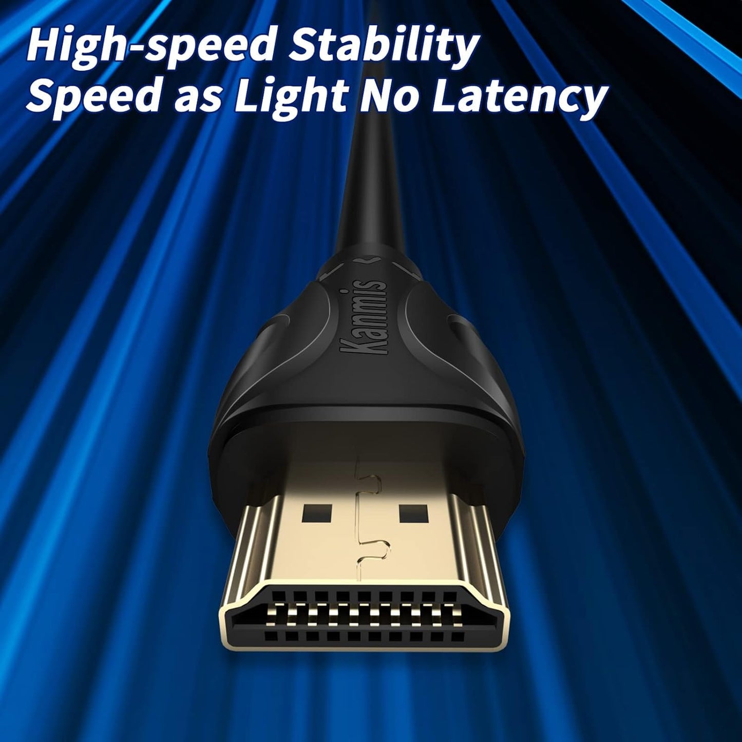 kanmis 8K 10ft, 2.1 8K@60Hz 4K@120hz, PS3 PS4 HDMI Cable High Speed Hdmi Cables Ultra High Speed Gold Plated Connectors
