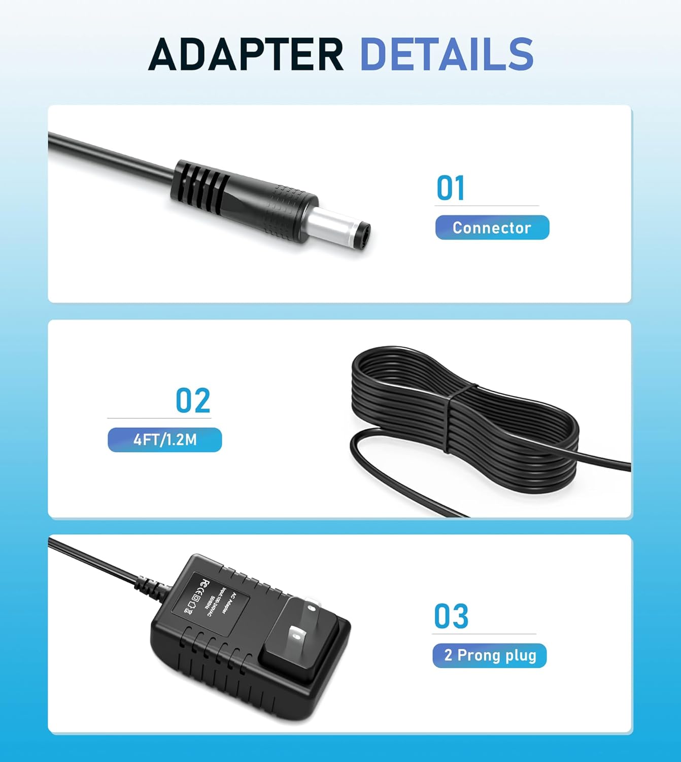 Beudsa ChargN 12V 1A 1000mA 12W Adapter,12W 12V Power Supply Adapter, AC/DC AC Switching Adapter DC Charger for CCTV