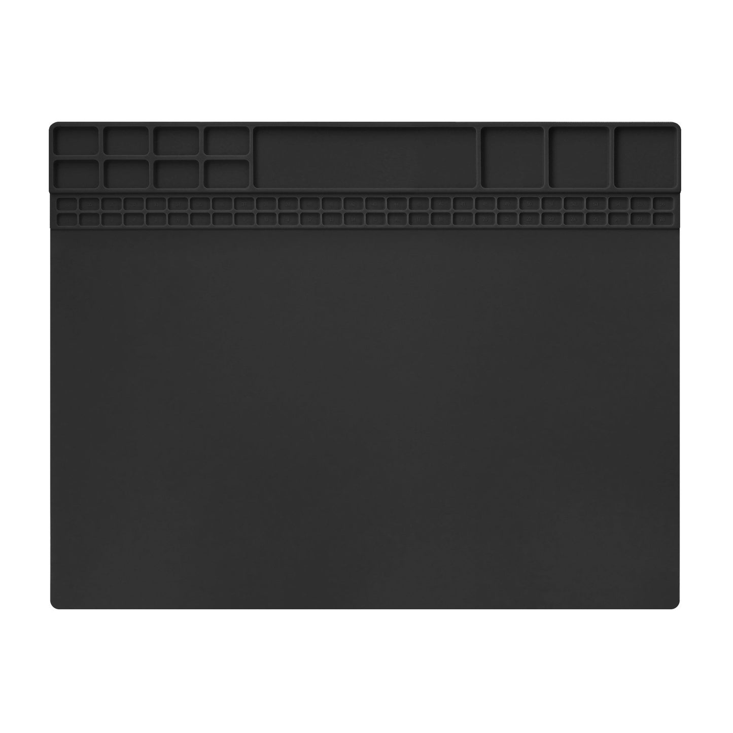 Handook Soldering Mat Silicone Repair Mat Heat Resistant 932°F Workbench Mat for Cellphone, Computer, PCB board Electronic Repair Mat for Soldering Station Iron Gun with Size 16 x 12 Inch (Black）
