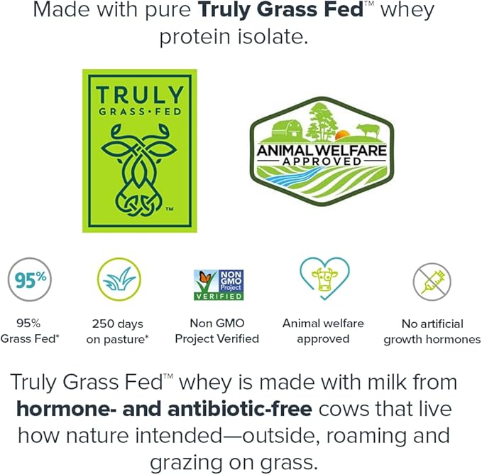LEGION Whey+ Protein Whey Isolate from Grass Fed Cows - Whey Protein Isolate Powder Low Calorie, Non-GMO, Sugar Free, Lactose and Gluten Free, All Natural Protein Powder for Men & Women, 30 Servings