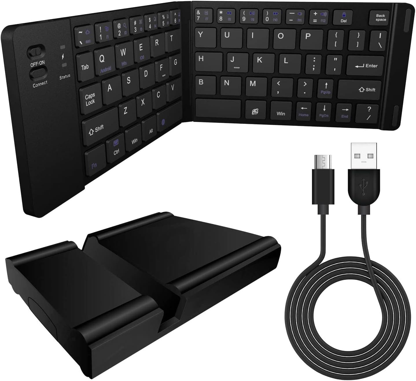 Tek Styz 403E Wireless Bluetooth Keyboard Compatible with Spice Mobile X-Life Built-in Phone Holder/Stand-Ultra Slim