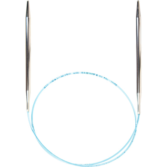 skacel by addi Turbo Circular Knitting Needles, Fixed 40 Inch (100 cm) Plated Brass Tips with Flexible Nylon Cord, 5 mm (US Size 8)