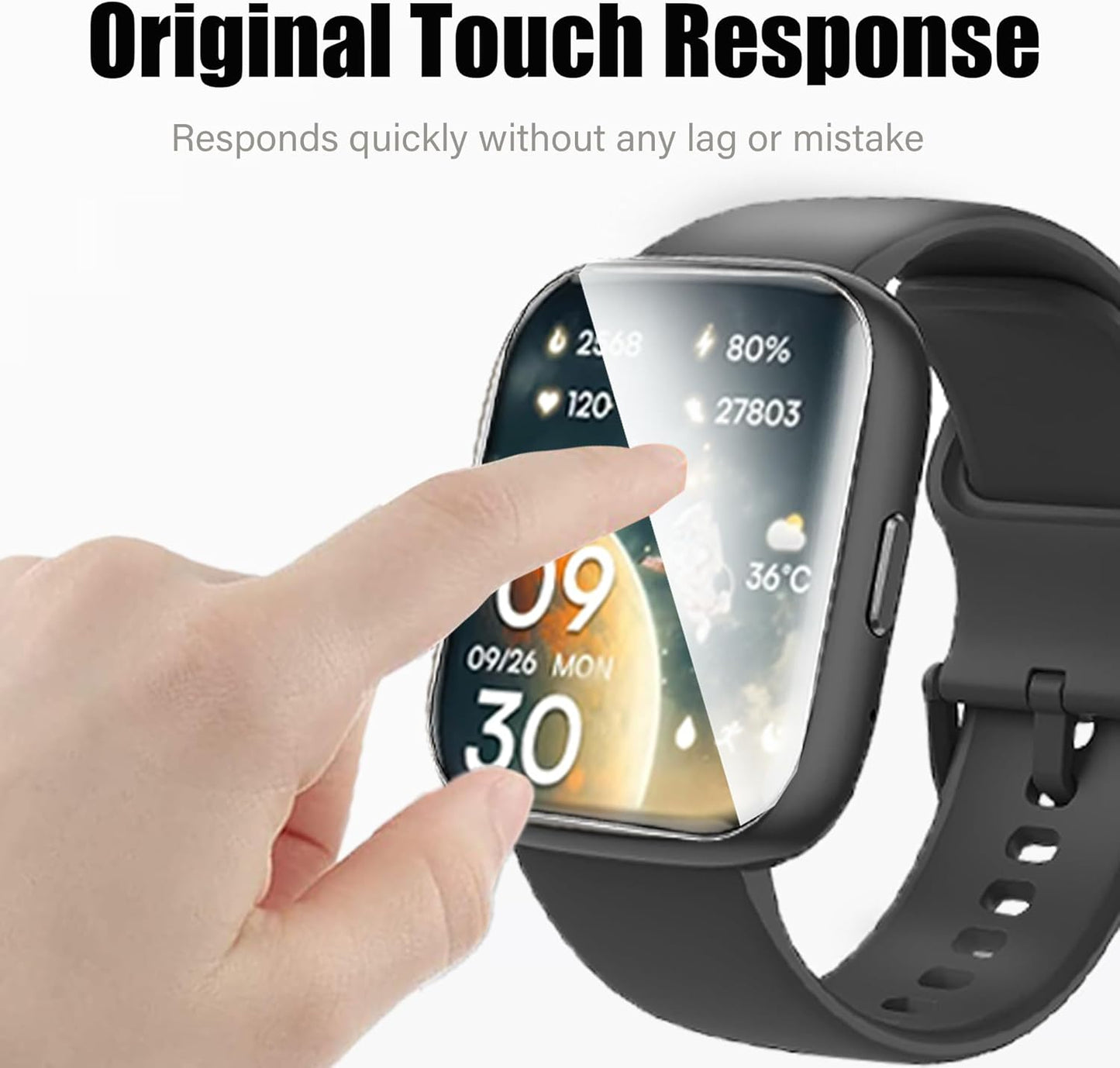 Lamshaw MP3 [6 Pack] T08X 4'' MP3 (6 Pack) Compatible for AGPTEK Player Screen Protector, Full Coverage TPU Clear Film