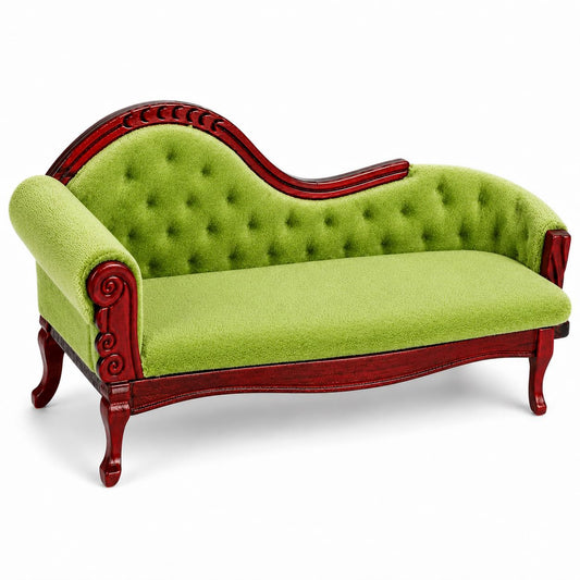 jarbins Dollhouse Furniture Miniature Accessories 1:12 Scale Wooden Vintage Miniature Bench Chair for Dollhouse Living Room Mini House Decoration Accessories