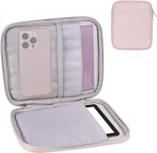 Cayeelu 6-7 Inch Padded Sleeve Pouch for eBook/E-Reader/Kindle Paperwhite/Kindle Oasis (Pink-PU)