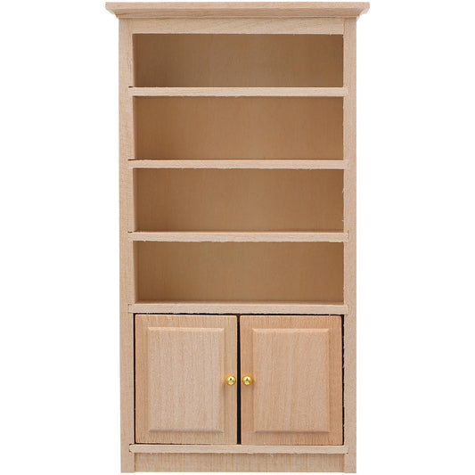Toyvian Mini Wooden Drawer Cabinet, 1: 12 Dollhouse Decoration Bookshelf with Wood Drawer Tiny Bookcase TV Cabinet Model Storage Shelves Dollhouse Furniture Accessories