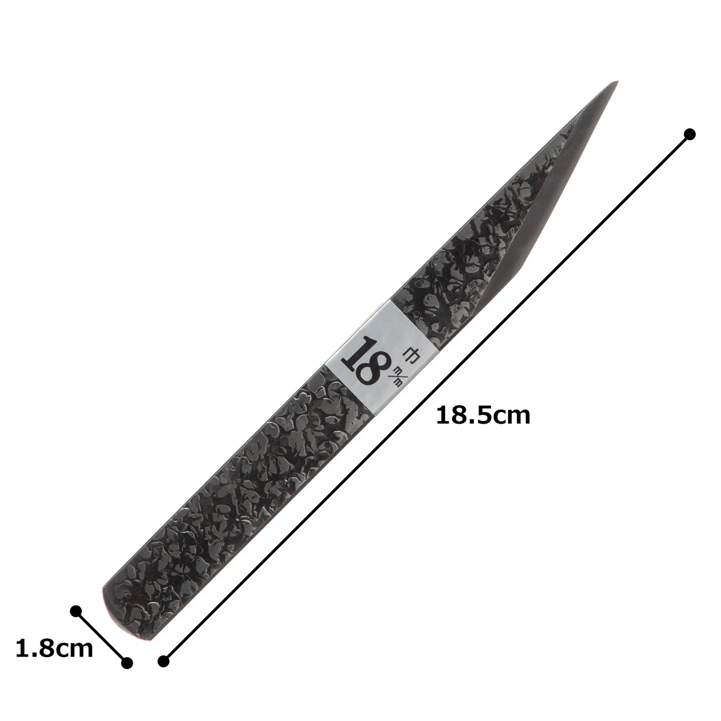 KAKURI Kiridashi Knife 18mm Right Hand for Woodworking, Marking, Scribing, Carving, Whittling, Professional Hand Forged Razor Sharp Japanese Carbon Steel Blade with Hammered Pattern, Made in JAPAN