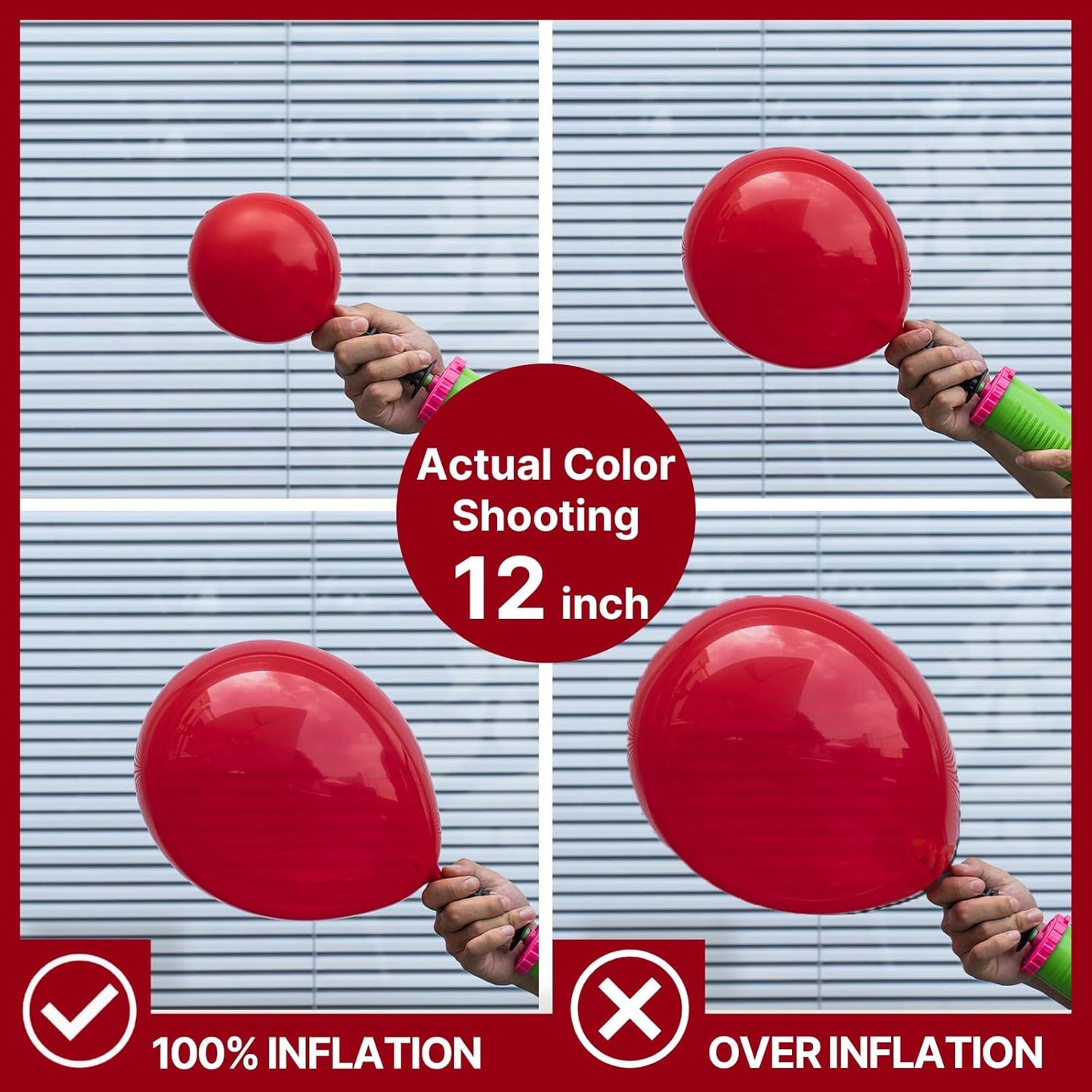 PartyWoo Burgundy Balloons - 100pcs 12 Inch Dark Red Latex Helium Balloons for Celebrations