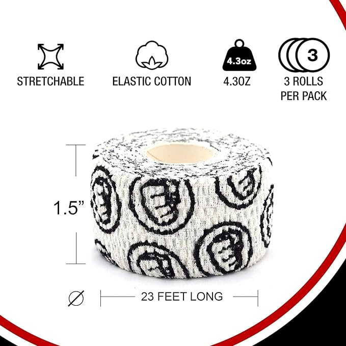 WOD Nation Flexible Hook-Grip Athletic Tape – Easy-Tear, Sweat-Proof Thumb & Finger Strips for Weightlifting