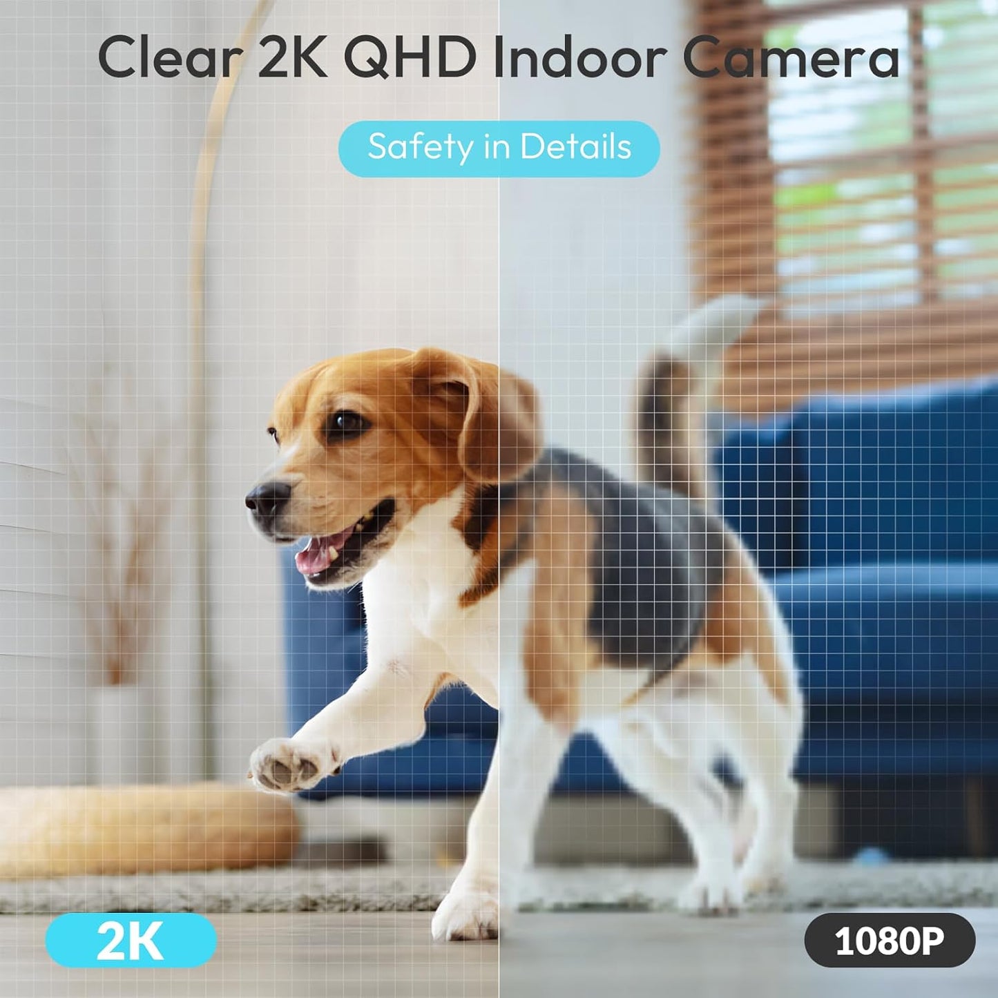 Rraycom 5G&2.4G WiFi,2K Security,360Pan 2-Way Indoor Camera Security Cameras for Home & Tilt, Dog/Pet Baby Camera
